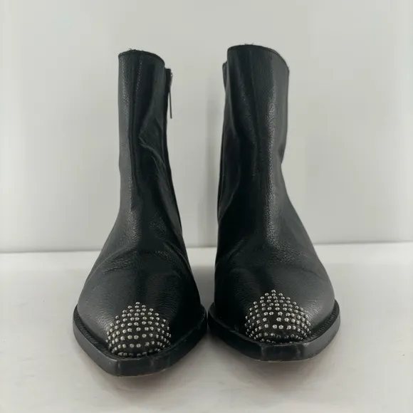 IRO Santiago Studded Black Ankle Boots Size EU 38