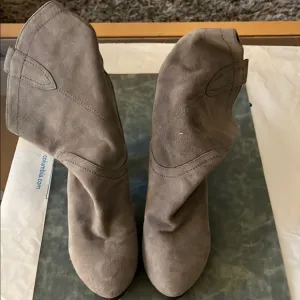 Italian Gray Ankle Boots