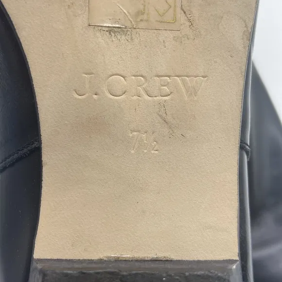 J. CREW Ankle Black Leather Shoes Size 7.5