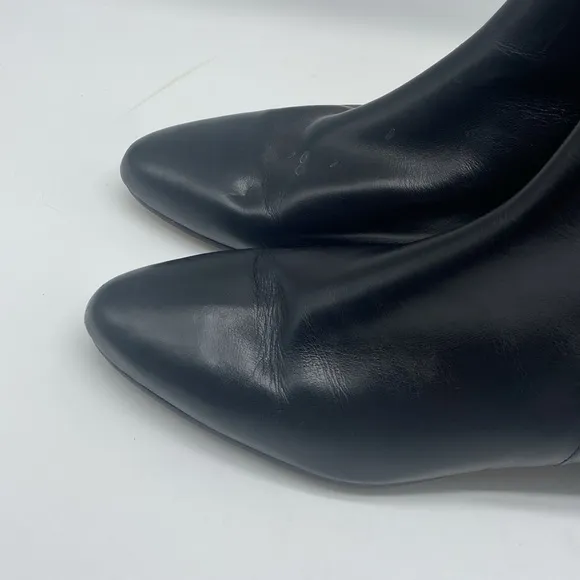 J. CREW Ankle Black Leather Shoes Size 7.5