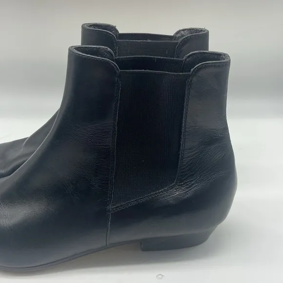 J. CREW Ankle Black Leather Shoes Size 7.5