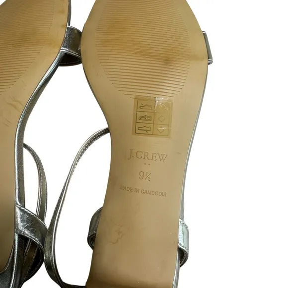 J. Crew - Gold Strappy Low Heels Sz 9.5