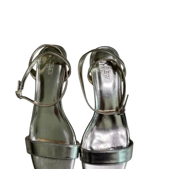 J. Crew - Gold Strappy Low Heels Sz 9.5