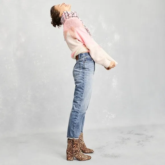 🆕{J. Crew} Sadie Leopard Calf-Hair Ankle Boots