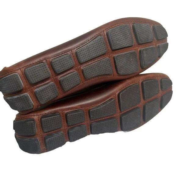 J‎ Crew Thompson Leather Driving Shoes Men's Size 9M Brown Penny Loafer