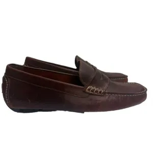 J‎ Crew Thompson Leather Driving Shoes Men's Size 9M Brown Penny Loafer