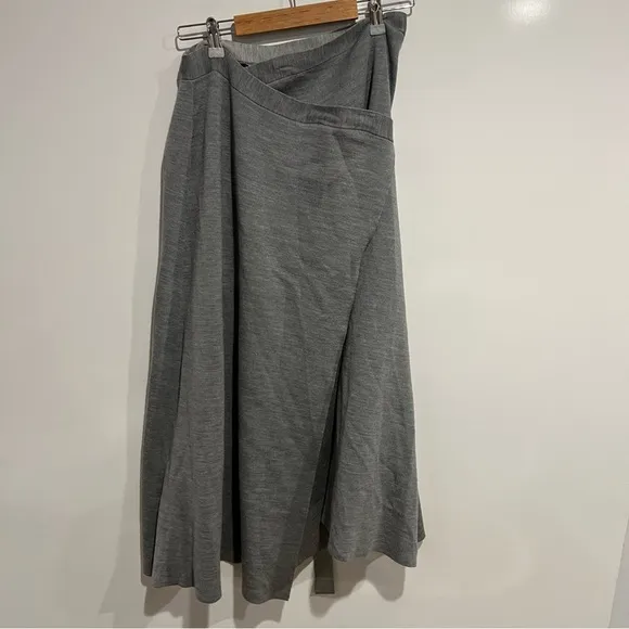J. Crew Two-tone merino wool wrap skirt