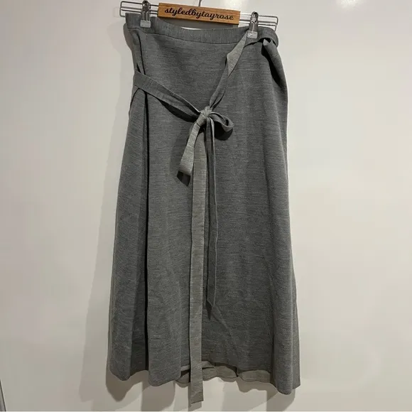 J. Crew Two-tone merino wool wrap skirt