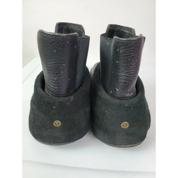 J Shoes Men's Black Leather Suede‎ Chukka Boots Size US 9