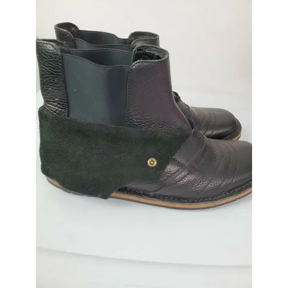 J Shoes Men's Black Leather Suede‎ Chukka Boots Size US 9