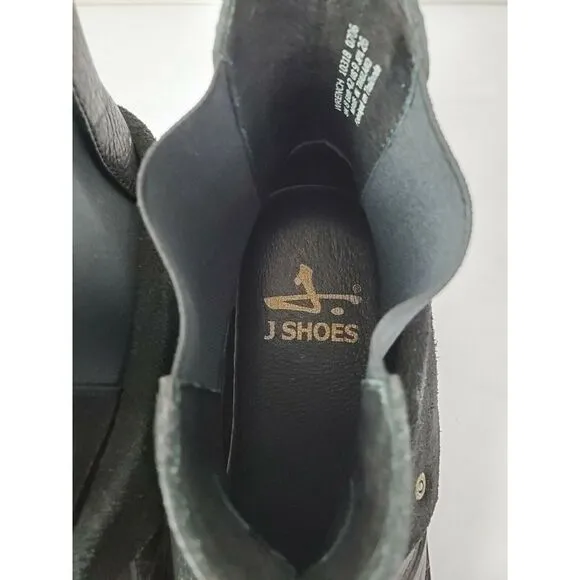 J Shoes Men's Black Leather Suede‎ Chukka Boots Size US 9