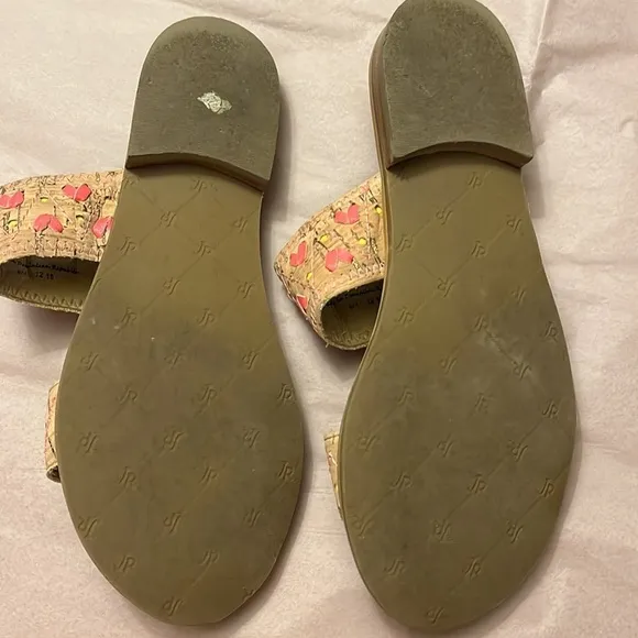 Jack Rogers  embroidered double-strap flat sandals/slide sz 6M