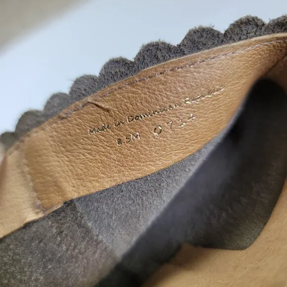 Jack Rogers Scalloped Edge Carly Boot-Olive Suede