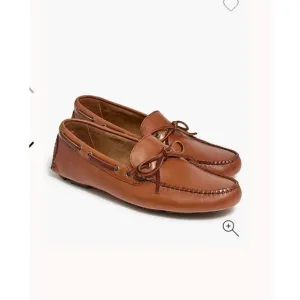 J.Crew Mens $178 Leather Driving Shoes in Lemon Tea Size 9 BW468