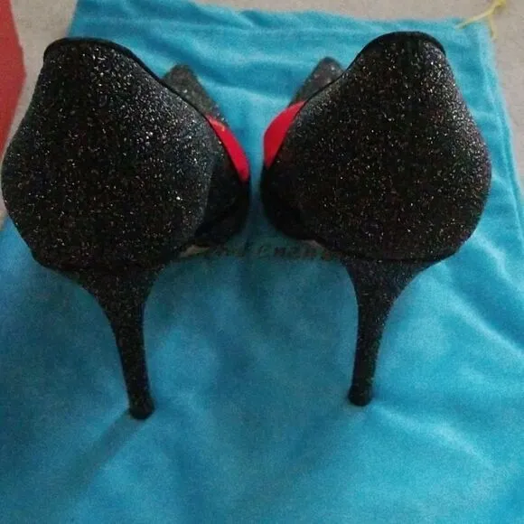 Jean Michel Cazabat black sparkly shoes 39 Pums Heels