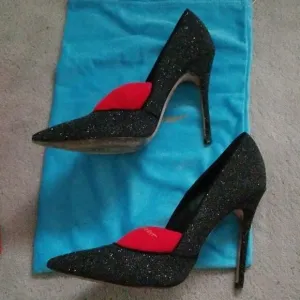 Jean Michel Cazabat black sparkly shoes 39 Pums Heels