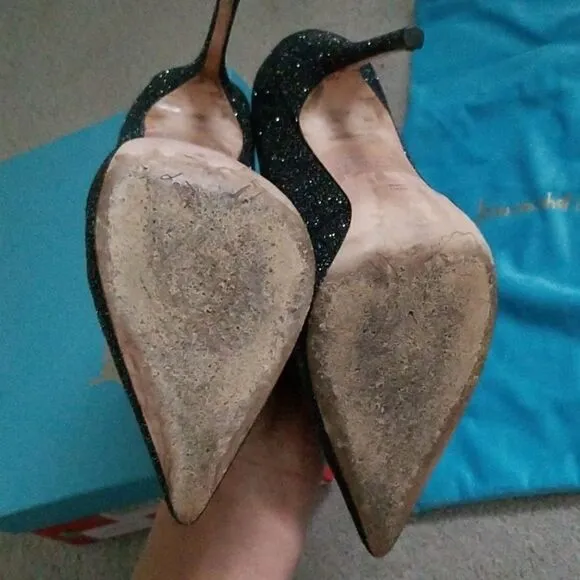 Jean Michel Cazabat black sparkly shoes 39 Pums Heels