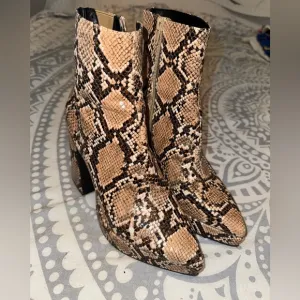 Jeffrey Campbell Dormant snake print boots