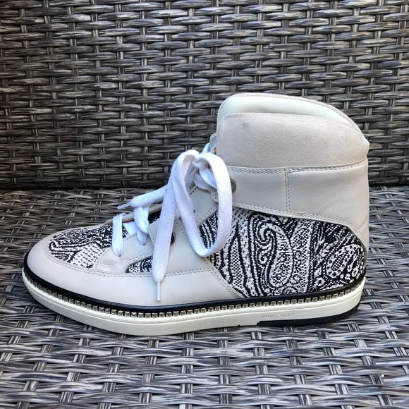 Jimmy Choo Barlowe Hightop Leather Sneaker NEW Size 39.5EU/6.5US M