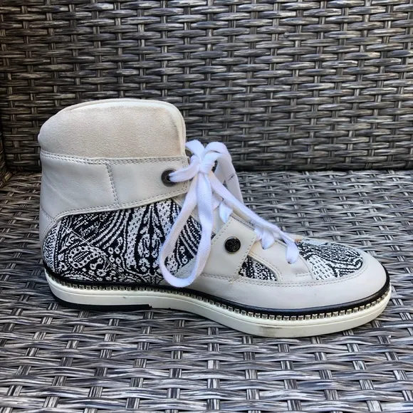 Jimmy Choo Barlowe Hightop Leather Sneaker NEW Size 39.5EU/6.5US M