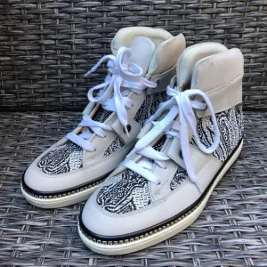 Jimmy Choo Barlowe Hightop Leather Sneaker NEW Size 39.5EU/6.5US M