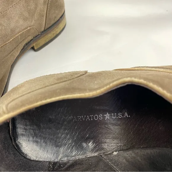 Joh Varvatos USA Tan Suede Leather Dress Shoes 13 M