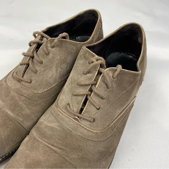 Joh Varvatos USA Tan Suede Leather Dress Shoes 13 M