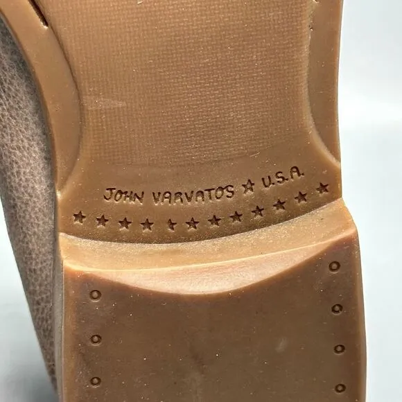 John Varvatos Men's 10 Brown Grain Leather Sid Commuter Chukka Boot Lace-Up