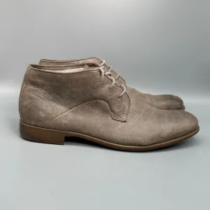 John Varvatos Men's 10 Brown Grain Leather Sid Commuter Chukka Boot Lace-Up