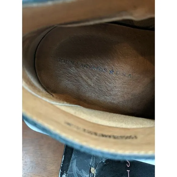 John Varvatos Men's Navy Blue Suede Leather Lace Up Chukka Boots Shoes Size 11.5