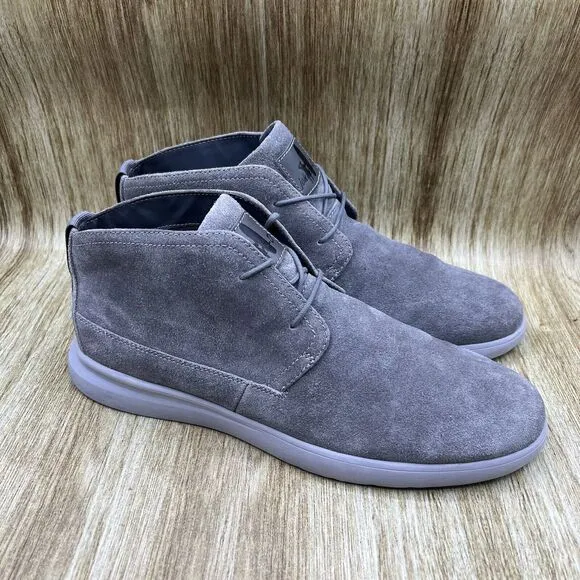 Johnnie-0 Chill Chukka Men's Size 11.5 M Gray Suede Ankle Boots‎ Shoes Lace Up