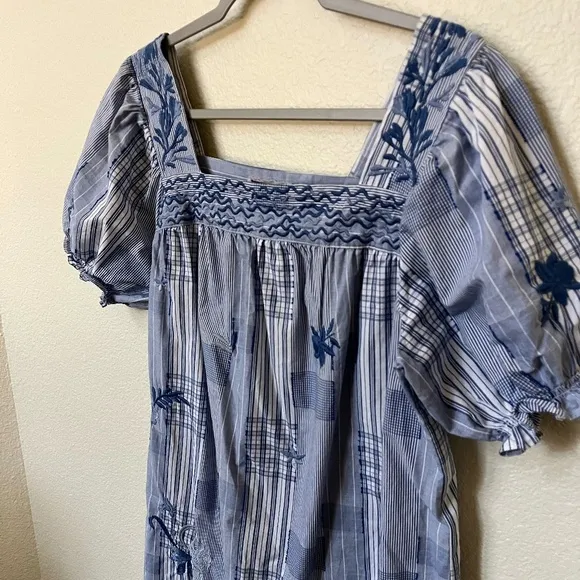 JOHNNY WAS | Workshop Marbella Square Neck Park Bohemian Print Dress | Size M