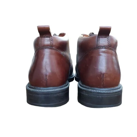 Johnston &amp; Murphy Brown Leather Boots Lace Up Ankle Italy Sz US 10 EU 43
