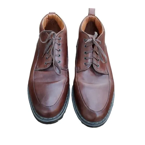 Johnston &amp; Murphy Brown Leather Boots Lace Up Ankle Italy Sz US 10 EU 43