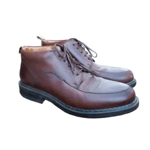 Johnston &amp; Murphy Brown Leather Boots Lace Up Ankle Italy Sz US 10 EU 43