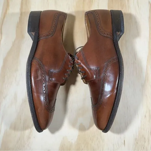 Johnston &amp; Murphy Brown Leather Lace Up Shoes Men’s Size 9.5 D