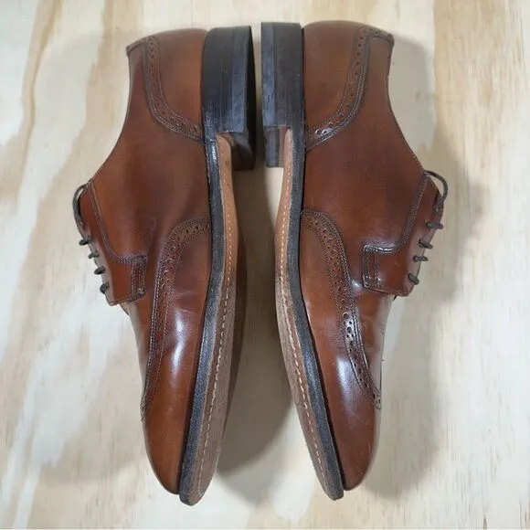 Johnston &amp; Murphy Brown Leather Lace Up Shoes Men’s Size 9.5 D