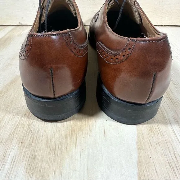 Johnston &amp; Murphy Brown Leather Lace Up Shoes Men’s Size 9.5 D