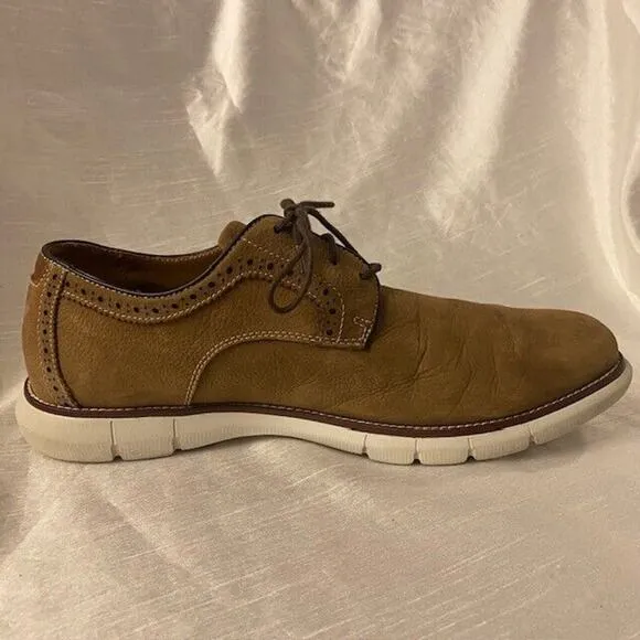 Johnston &amp; Murphy Men's Size 11 Holden Plain Toe Oxford Shoes Brown Mahogony