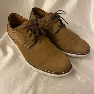 Johnston &amp; Murphy Men's Size 11 Holden Plain Toe Oxford Shoes Brown Mahogony