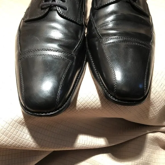 Johnston &amp; Murphy oxford leather black shoes, 11.5