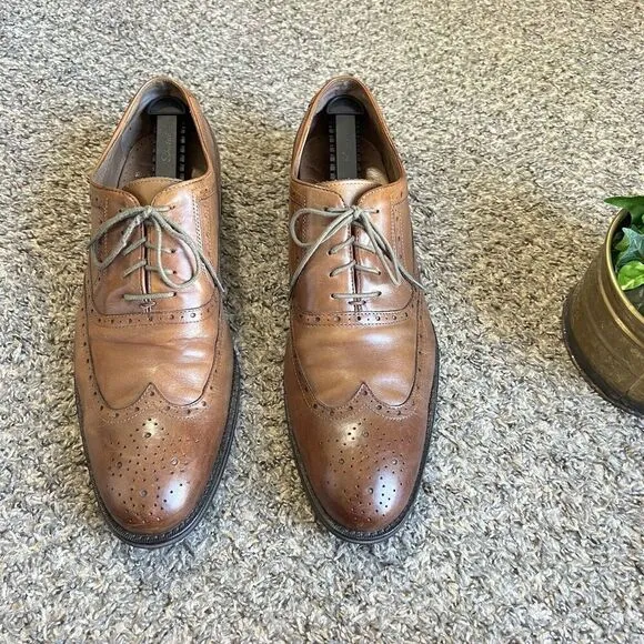 Johnston &amp; Murphy Shoes Tyndall Wingtip Oxford Shoe Brown Leather Men’s 13 M