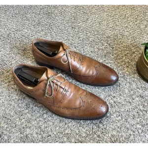 Johnston &amp; Murphy Shoes Tyndall Wingtip Oxford Shoe Brown Leather Men’s 13 M