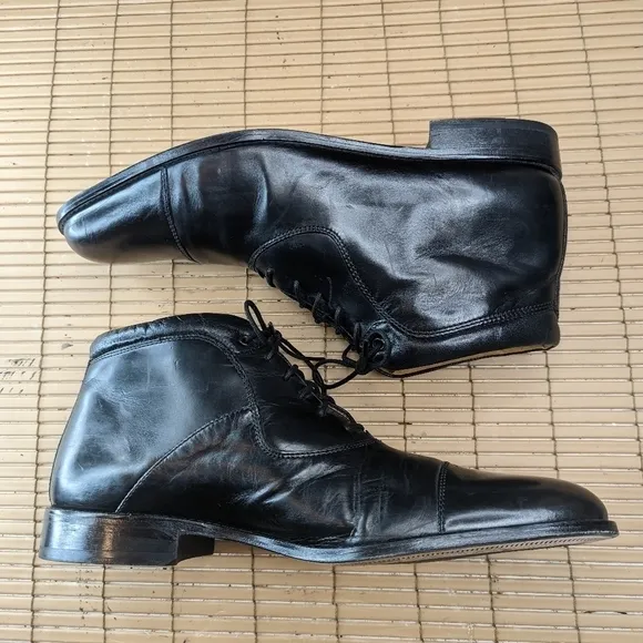Johnston &amp; Murphy Signature Series Ankle/Chukka Boots Men's sz 11 Black Leather