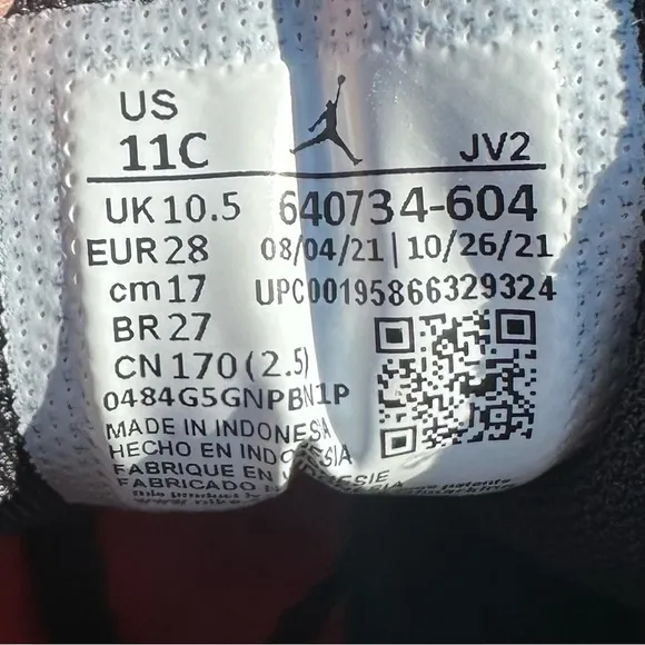 Jordan 1 Mid Atmosphere, Black &amp; Pink Preschool Sneaker - Size 11C (640734-604)