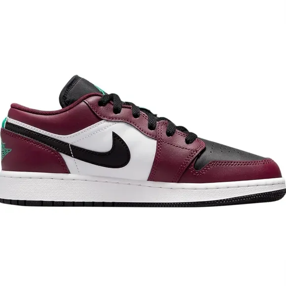 Jordan Big Kid's 1 Low SE Dark Beetroot/Black-Roma Green Size 5Y