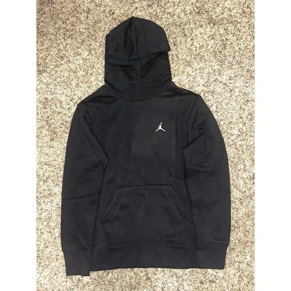 Jordan Big Kids (Boy’s) Essentials Fleece Pullover Black Hoodie
