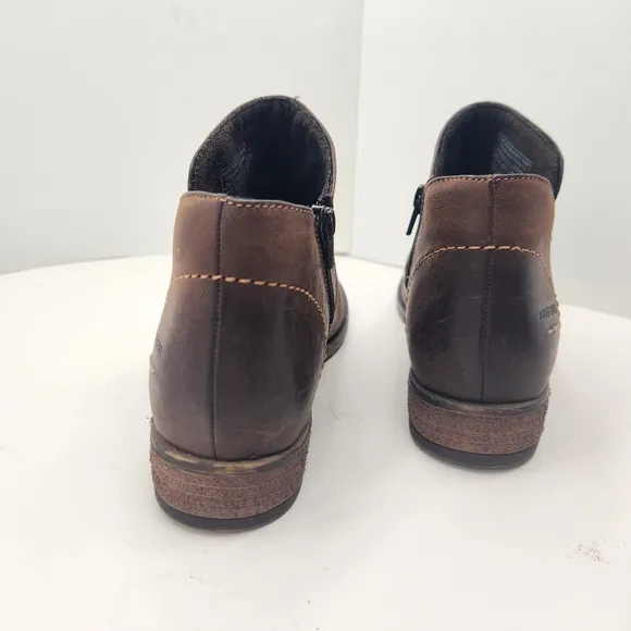 Josef Seibel Germany ankle boots women's 6 dark brown leather Sienna 81 new $210