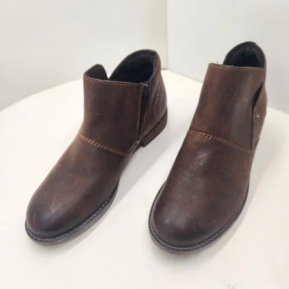 Josef Seibel Germany ankle boots women's 6 dark brown leather Sienna 81 new $210