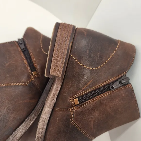 Josef Seibel Germany ankle boots women's 6 dark brown leather Sienna 81 new $210